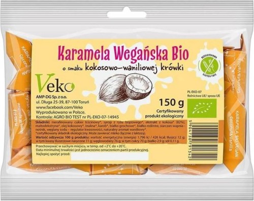 CARAMEL FUDGE VEGAN COCONUT-VANILLA FLAVOR BIO 150 g - EKOFLORKA