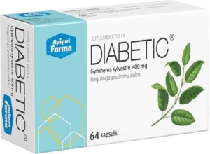 Diabetische Gymnema sylvestre 400 mg Regulering van het suikergehalte 64 capsules Apipol Farma