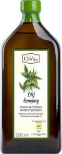 Koudgeperste en ruwe hennepolie 500ml OLVITA