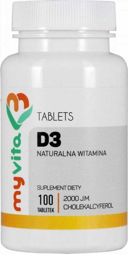 Vitamine D3 de la lanoline 2000IU 100 comprimés MyVita