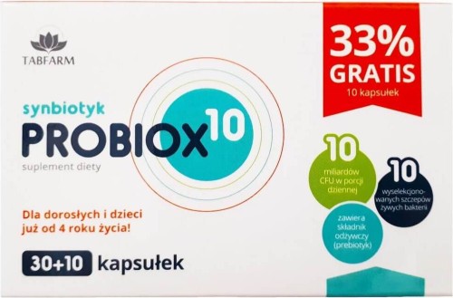 Probiox 10 SynbiotIC 10 billion CFU 30 + 10 capsules Tabfarm
