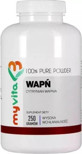 Calcium Citrate de calcium 100% poudre pure sans additifs 250g MyVita