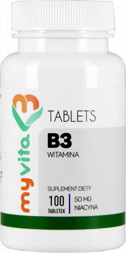 Vitamine B3 Niacine 50 mg 100 tabletten MyVita