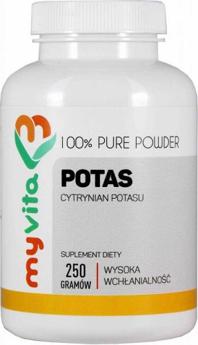 Potassium 100% Poudre pure de citrate de potassium sans additifs 250g MyVita