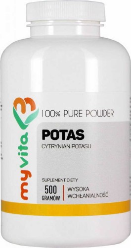 Potassium 100% Potassium citrate pure powder without additives 500g MyVita