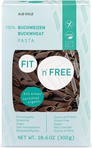 PASTA (BUCKWHEAT) PENNE GLUTEN-FREE BIO 300 g - ALB-GOLD (FIT'N'FREE)