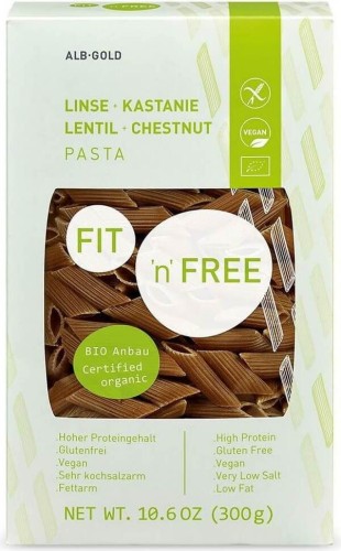 Pasta (yellow lentil and chestnuts) Penne gluten-free BIO 300 g – Alb-gold (Fit'n'free)