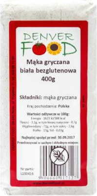 Flour buckwheat white gluten-free 400g Denver Food