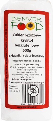 Finnish birch sugar xylitol gluten-free 500g Denver Food