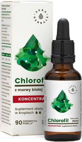 Chlorofyl concentraat witte moerbei druppels 30ml AURA HERBALS