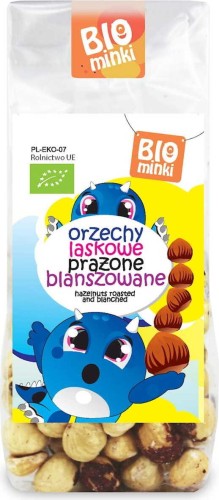 ORZECHY LASKOWE PRAŻONE BLANSZOWANE BIO 100 g - BIOMINKI