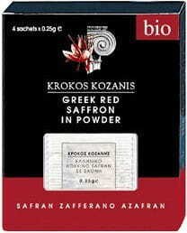 SAFFRON POWDER BIO (4 x 0,25 g) 1 g - KROKOS KOZANIS