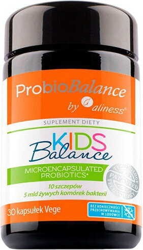 ProbioBalance Kids balance Microencapsulated probiotic 10 strains 5 billion bacteria 30 capsules Aliness