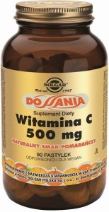 Vitamin C 500mg natural orange flavour 90 lozenges Solgar