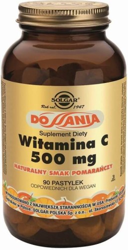 Vitamin C 500mg natural orange flavour 90 lozenges Solgar