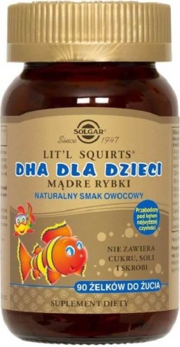 Dha for children Smart fishes natural fruit flavour 90 jellies for chewing Solgar