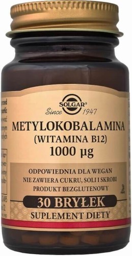 Vitamin B12 methylcobalamin 1000µg 30 lumps Solgar