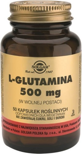 L-Glutamine in free form 500mg 50 capsules Solgar