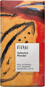 MILK CHOCOLATE WITH ALMONDS BIO 100 g - VIVANI