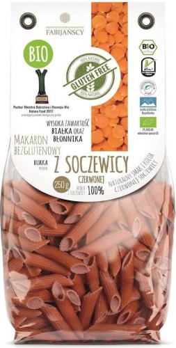 PASTA (RED LENTIL) PENNE GLUTEN-FREE BIO 250 g - FABIJAŃSCY