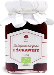 KONFITURA Z ŻURAWINY BIO 180 g - DARY NATURY
