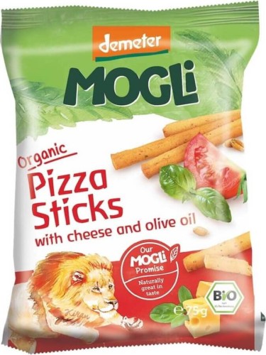 Pizza fingers with cheese and olive oil BIO 75 g - Mogli