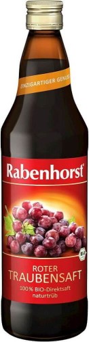 RED GRAPE JUICE 100% BIO 750 ml - RABENHORST