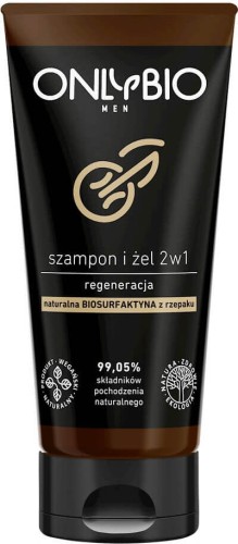 SHAMPOOING ET GEL RÉGÉNÉRANT 2en1 POUR HOMMES TUBE 200 ml - ONLY BIO