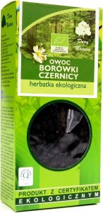 HERBATKA OWOC BORÓWKI CZERNICY BIO 100 g - DARY NATURY
