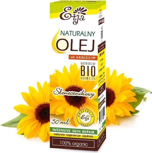 Ongeraffineerde BIO zonnebloemolie 50 ml ETJA