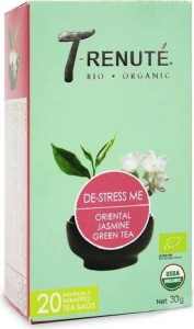 GREEN TEA WITH JASMINE DE-STRESS ME BIO 30 g (1,5 g x 20 szt.) - T'RENUTE