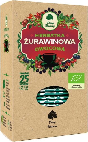 CRANBERRY TEA BIO (25 x 2,5 g) - DARY NATURY