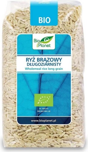 RYŻ BRĄZOWY DŁUGOZIARNISTY BEZGLUTENOWY BIO 500 g - BIO PLANET