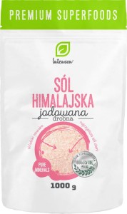 Sel rose de l'Himalaya iodé fin 1000g Intenson