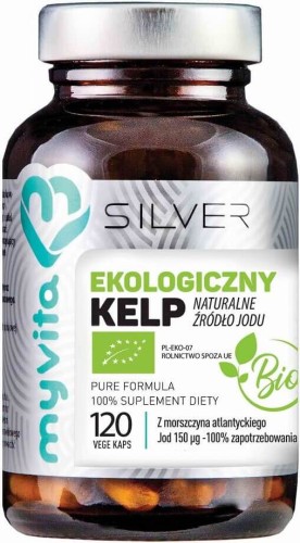 Organic Kelp from Atlantic clam BIO Jod 150µg 120 capsules MyVita Silver Pure