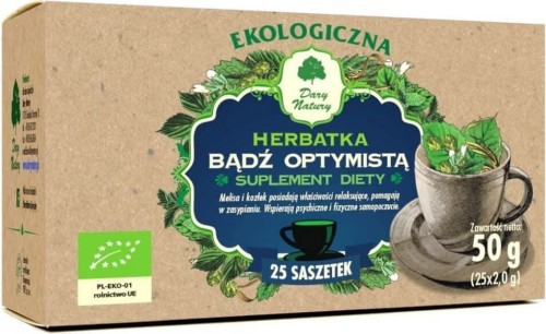 HERBATKA BĄDŹ OPTYMISTĄ BIO (25 x 2 g) - DARY NATURY
