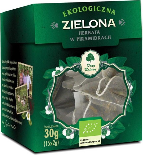 GREEN TEA PIRAMIDS BIO (15 x 2 g) - DARY NATURY