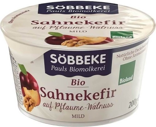 CRÈME KEFIR PRUNE-NOIX BIO 200 g - SOBBEKE