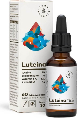 Lutein + zeaxanthin + vitamin A + DHA acid drops 30ml Aura Herbals