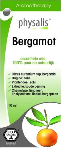 BERGAMOTE ESSENTILE OLIE (BERGAMOTE) ECO 10 ml - PHYSALIS