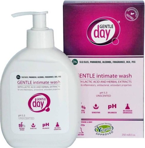 Intimate hygiene gel with lactic acid and herb extracts 250 ml - Gentle Day