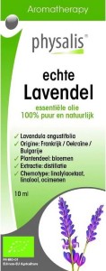 ESSENTILE OLIE ECHTE LAVENDEL (NARROW-LEAF LAVENDEL) BIO 10 ml - PHYSALIS