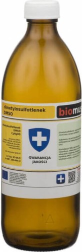 Dimetylosulfotlenek DMSO butelka szklana 500g BIOMUS