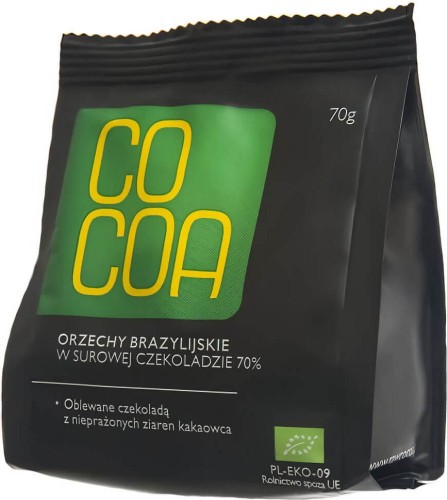 NOIX BRÉSILIENNES AU CHOCOLAT CRU BIO 70 g - COCOA