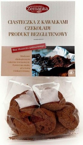 CIASTECZKA Z KAWAŁKAMI CZEKOLADY BEZGLUTENOWE BIO 100 g - ZEMANKA