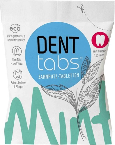 TEETH CLEANING TABLETS WITH FLUOR 125 pcs - DENT TABS