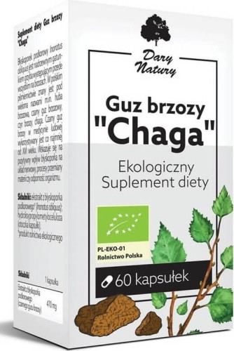 TUMOR BIRCH CHAGA BIO 60 CAPSULES (470 mg) - GESCHENKEN VAN DE NATUUR