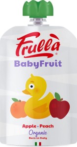 APPLE-PEACH PUREE GLUTEN-FREE (from 6 months of age) BIO 100 g - FRULLA (NATURA NUOVA)