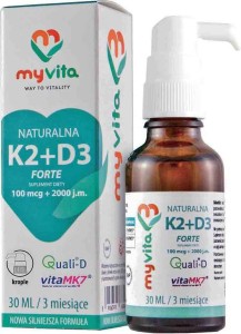 Naturalna witamina K2 K-2 100mcg + D3 D-3 2000IU 30 ml MyVita