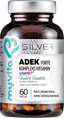 Witaminy ADEK forte kompleks 60 kapsułek MyVita Silver Pure